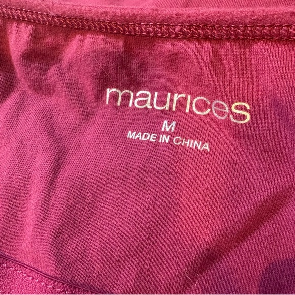 Maurice’s Cranberry Red Tank Top Built-In Bra EUC Woman’s Medium M Holiday Layer - Picture 7 of 7